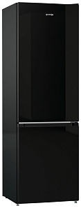 Чёрный двухкамерный холодильник Gorenje NRK 6192 CBK4