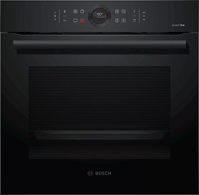 Встраиваемый черный электрический духовой шкаф Bosch HBG 872DC1S