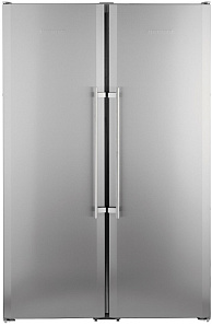 Серебристые двухкамерные холодильники Liebherr Liebherr SBSesf 7212