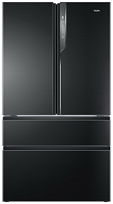 Холодильник с ледогенератором Haier HB 25 FSNAAA RU black inox