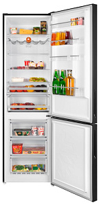 Чёрный холодильник 2 метра Maunfeld MFF200NFBE фото 2 фото 2