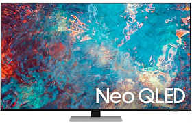 Телевизор Samsung QE75QN85AAUXRU 75" (191 см) 2021 черная передняя панель с серебристым основанием