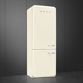Бежевый холодильник в стиле ретро Smeg FAB38LCR5 фото 3 фото 3