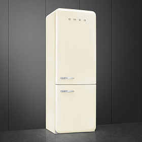 Двухкамерный холодильник цвета слоновой кости Smeg FAB38RCR5 фото 3 фото 3