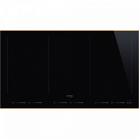 Черная индукционная варочная панель Smeg SIM693WLDR Dolce Stil Novo