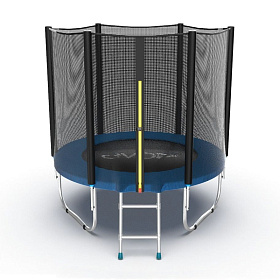 Батут с ограждением EVO FITNESS Jump External, диаметр 6ft (синий)