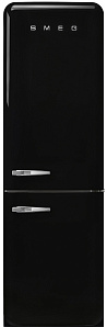 Чёрный двухкамерный холодильник Smeg FAB32RBL3