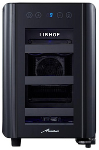 Маленький винный шкаф LIBHOF AX-6 Black фото 2 фото 2