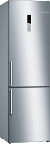 Двухкамерный серебристый холодильник Bosch KGE39AL3OR