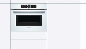 Белый встраиваемый духовой шкаф Bosch CMG633BW1 фото 2 фото 2
