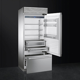 Двухкомпрессорный холодильник Smeg RF396RSIX фото 4 фото 4