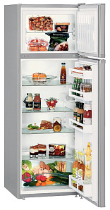 Маленький серебристый холодильник Liebherr CTPsl 2921