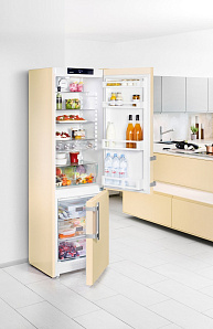 Двухкамерный бежевый холодильник Liebherr CNbe 4015 фото 4 фото 4