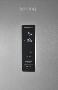 Узкий холодильник 60 см Korting KNFC 62980 X фото 4 фото 4