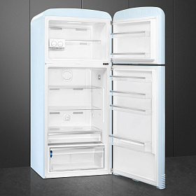 Холодильник голубого цвета в ретро стиле Smeg FAB50RPB5 фото 2 фото 2