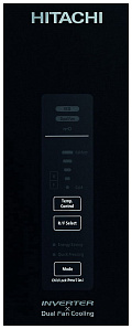 Чёрный двухкамерный холодильник Hitachi R-BG 410 PU6X GBK фото 2 фото 2