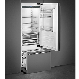 Двухкамерный двухкомпрессорный холодильник Smeg RI76RSI фото 2 фото 2