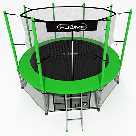 Каркасный батут 3,66 м с сеткой i-Jump 12FT GREEN фото 2 фото 2