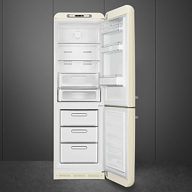 Двухкамерный холодильник цвета слоновой кости Smeg FAB32RCR3 фото 3 фото 3
