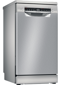 Серебристая узкая посудомоечная машина Bosch SPS4HMI3FR