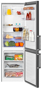 Серебристый холодильник Beko RCNK 321 E 21 X