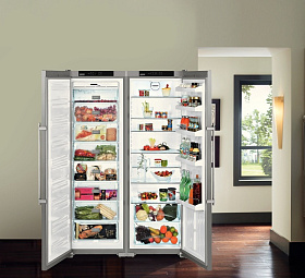 Серебристые двухкамерные холодильники Liebherr Liebherr SBSesf 7212 фото 2 фото 2
