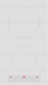 Белая 2-х конфорочная варочная панель Zigmund & Shtain CIS 029.30 WX