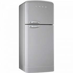 Серебристый холодильник Smeg FAB50X