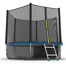 Батут для детей EVO FITNESS JUMP External + Lower net, 8ft (синий) + нижняя сеть