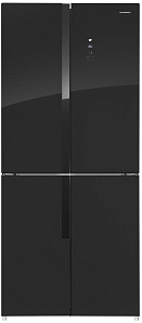 Большой чёрный холодильник Maunfeld MFF181NFB