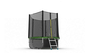 Батут 1,83 м с защитной сеткой EVO FITNESS JUMP External + Lower net, 6ft (зеленый) + нижняя сеть фото 4 фото 4