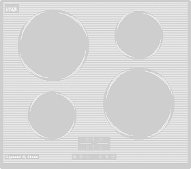 Белая 4-х конфорочная варочная панель Zigmund & Shtain CI 32.6 W