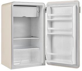 Бежевый холодильник в стиле ретро Midea MDRD142SLF34 фото 2 фото 2