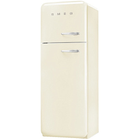 Двухкамерный бежевый холодильник Smeg FAB30LP1