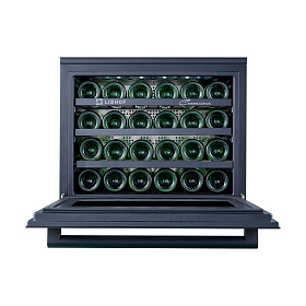 Узкий встраиваемый винный шкаф LIBHOF CK-24 black фото 4 фото 4