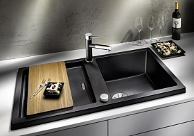 Накладная кухонная мойка Blanco ADON XL 6S SILGRANIT клапан-автомат InFino®
