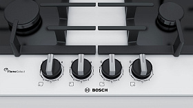 Стеклянная газовая белая варочная поверхность Bosch PPP6A2B90R фото 3 фото 3