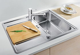 Немецкая мойка для кухни из нержавеющей стали Blanco CLASSIC PRO 45 S-IF клапан-автомат InFino® фото 2 фото 2