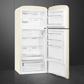Двухкамерный холодильник цвета слоновой кости Smeg FAB50RCR5 фото 3 фото 3