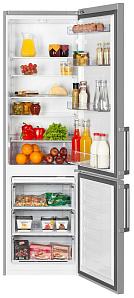 Серебристый холодильник Beko RCSK 379 M 21 S