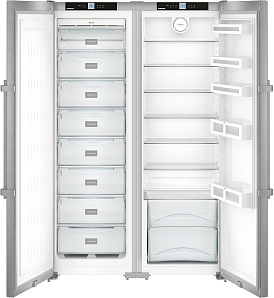 Серебристые двухкамерные холодильники Liebherr Liebherr SBSef 7242 фото 3 фото 3