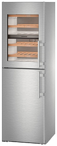Серебристые двухкамерные холодильники Liebherr Liebherr SWTNes 4285