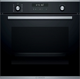 Встраиваемый черный электрический духовой шкаф 60 см Bosch HBG2780S0