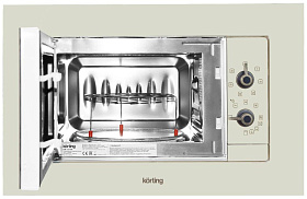 Микроволновая печь ретро стиль Korting KMI 720 RB фото 2 фото 2