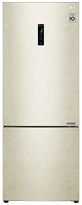 Двухкамерный холодильник шириной 70 см LG GC-B 569 PECZ бежевый