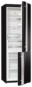 Холодильник Горенье черного цвета Gorenje NRK ORA 62 E