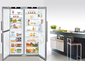 Холодильники Liebherr стального цвета Liebherr SBSef 7343 фото 4 фото 4