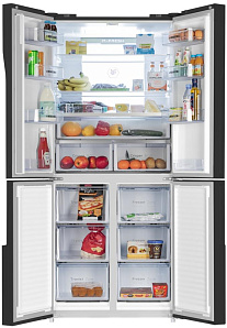 Широкий холодильник с нижней морозильной камерой Maunfeld MFF181NFB фото 2 фото 2