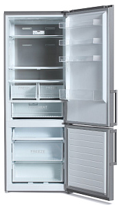 Холодильник с морозильной камерой Hyundai CC4553F нерж сталь фото 4 фото 4