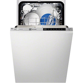 Серебристая узкая посудомоечная машина Electrolux ESL 4650 RO
